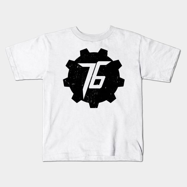 76-Distressed B Kids T-Shirt by KingVego